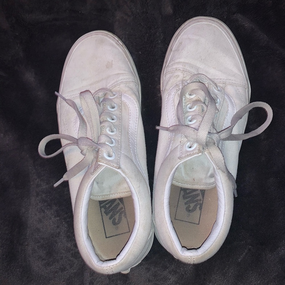 White Old Skool Vans